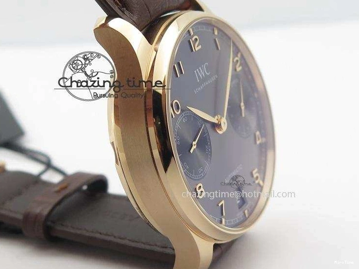 MIROTIME 1219 Unisex Portuguese Real PR RG IW500702 ZF 1:1 Best Edition On Brown Leather Strap A52010 V 7303